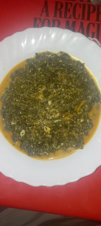 A bowl of cooked managu