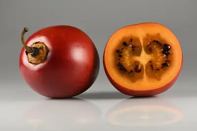 Tamarillos, whole and halved